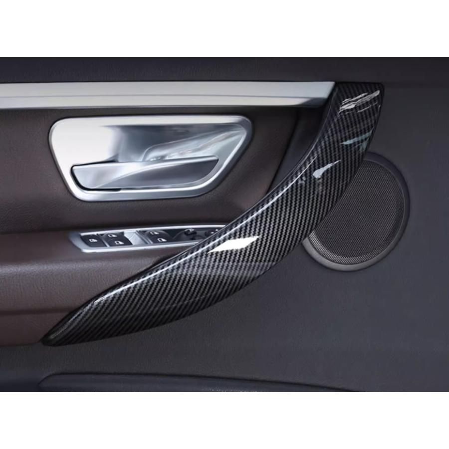 スポーティ全開 BMW カーボン ルック インナードアグリップ カバー F31 318i 320i 320d 328i 320d 330i 330e 335i 340i ツーリング 外側 6719