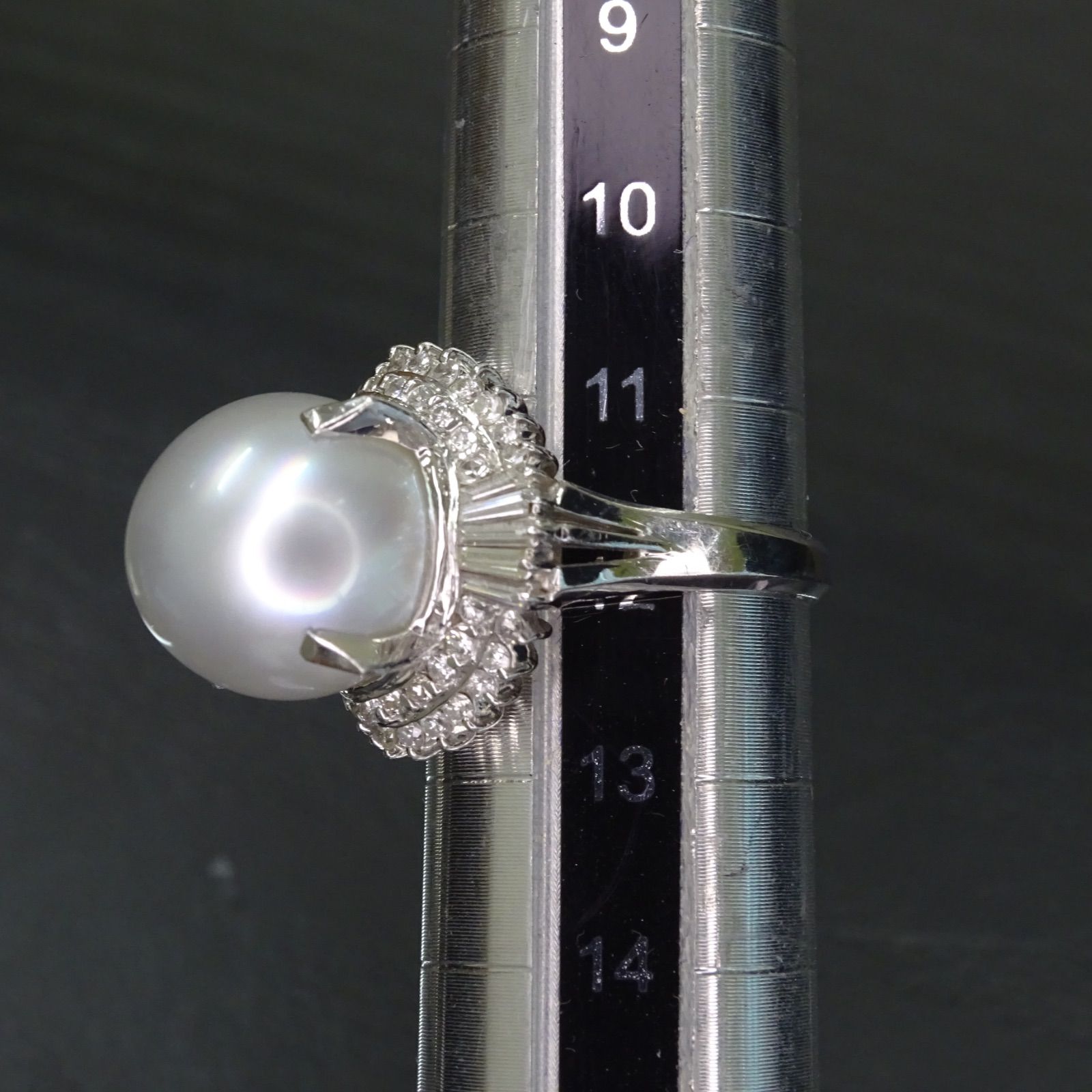 プラチナ pt900 超大粒12.7mm 本真珠 天然アコヤパール 天然 