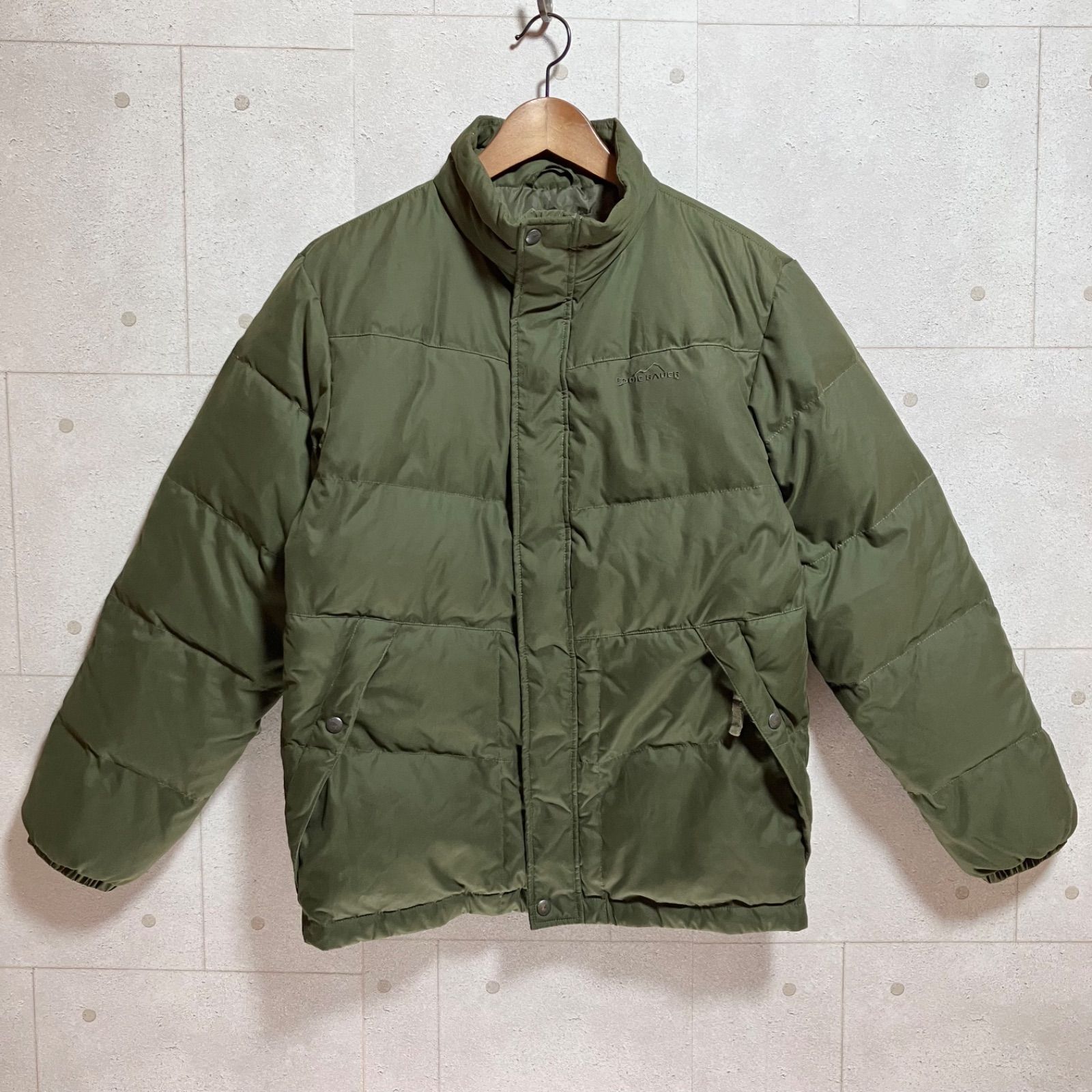 Eddie Bauer エディバウアー オリーブグリーンダウンジャケット L Eddie Bauer（エディーバウアー） ダウンジャケット ダウン ライト
