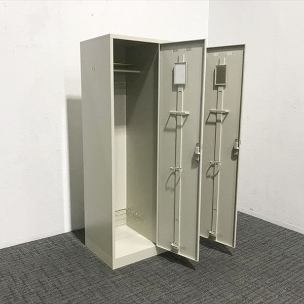 2人用ロッカー 鍵付き SLK型 生興 ニューグレー
