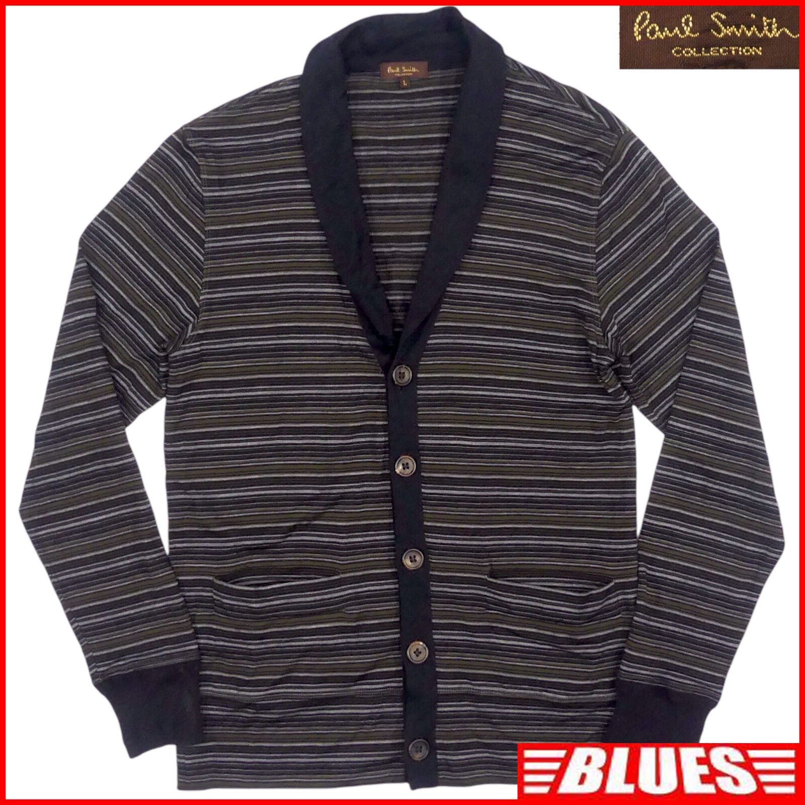 日本製 Paul Smith ポールスミス カーディガン セーター ニット L 