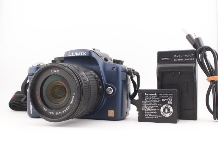 パナソニック Panasonic LUMIX DMC-G1 ブルー| G VARIO 14-45mm F3.5-5.6 ボディレンズセット M8600＃44