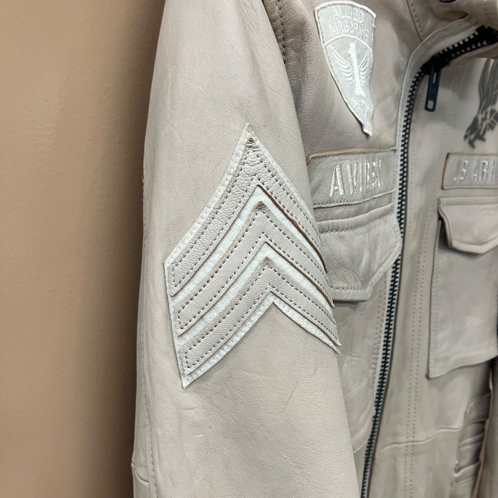 ◼︎Avirex アヴィレックス M-65 leather jacket レザー希少