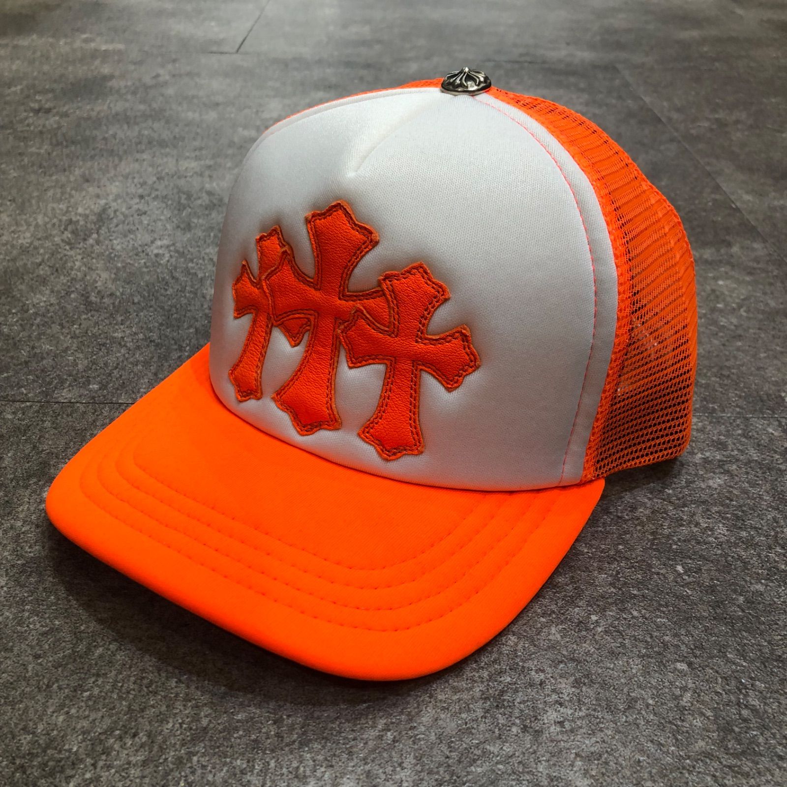 CHROME HEARTS TRUCKER CAP トラッカーキャップ 3セメタリー レザー 