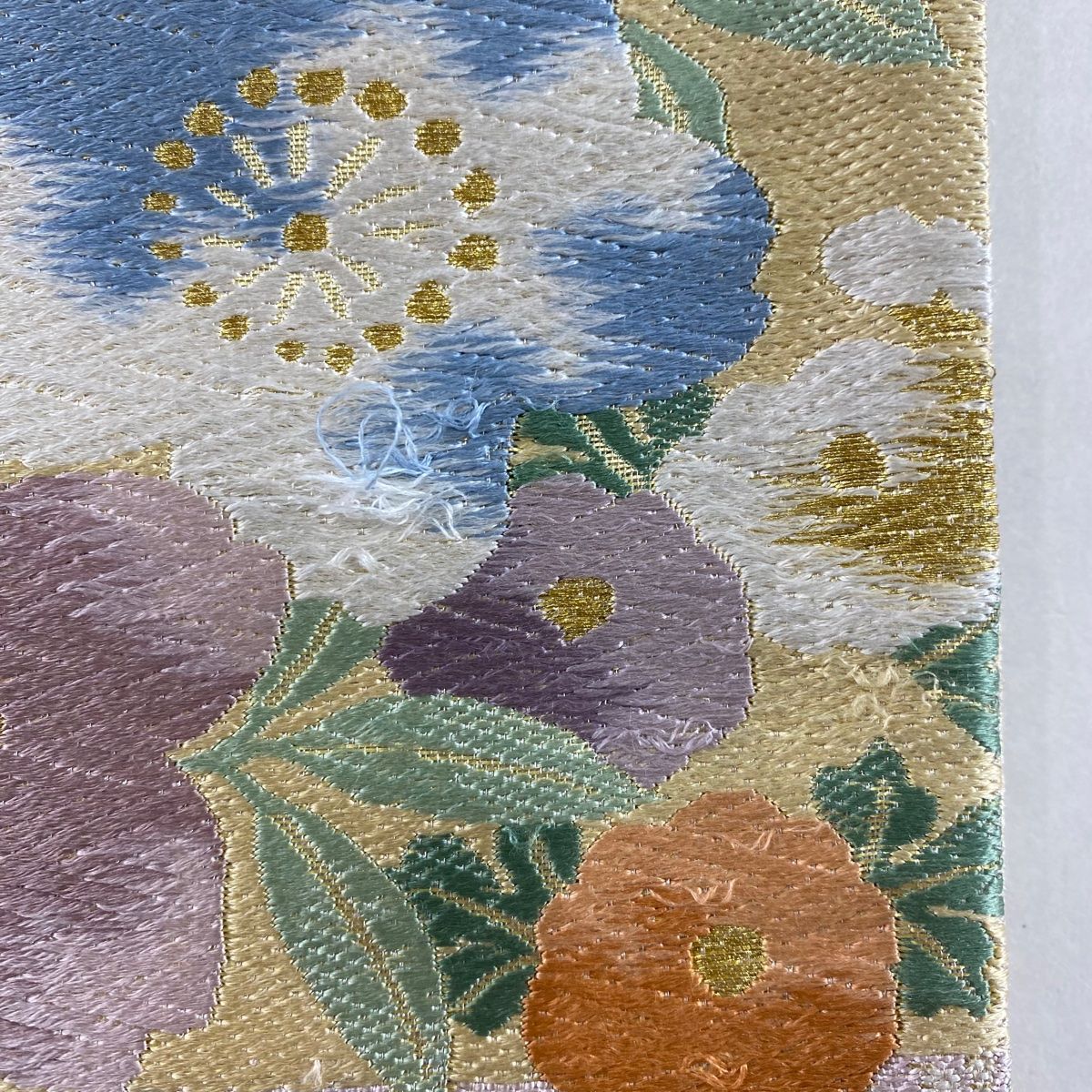 袋帯 正絹 フォーマル 仕立て上がり 六通 桧垣取り 華文 箔糸（袋帯  