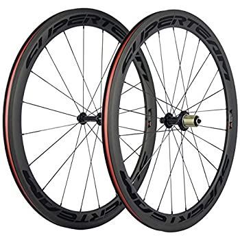 【中古】(未使用･未開封品)ウィンドブレーバイク SUPERTEAM 50mm クリンチャ ーホイールセット700c 23mm ロードバイク カーボン ホイール (ブラック) 中古】ウィンドブレーバイク SUPERTEAM 50mm クリンチャ ーホイール