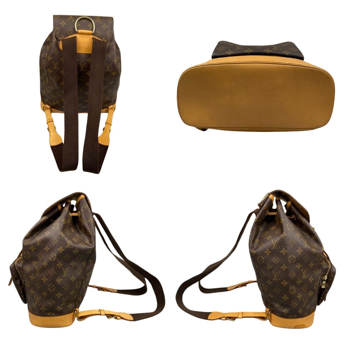 美品✨ルイヴィトン　モンスリGMリュックM51135 確実正規品 ルイ・ヴィトン LOUIS VUITTON モンスリGM M51135 モノグラム