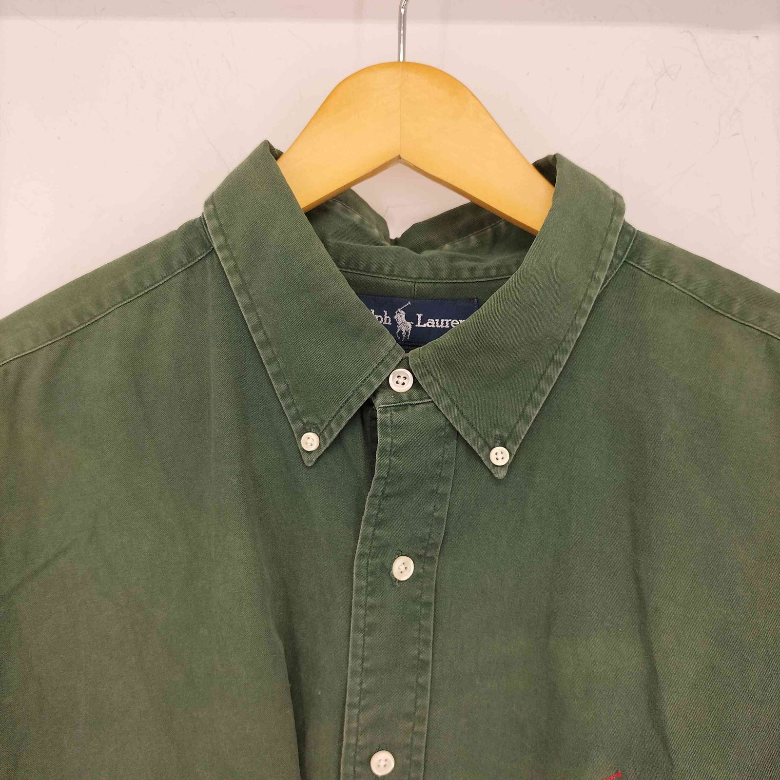 ラルフローレン　ビンテージ　深緑　XXL　グリーン　BLAKE　90s 90s ポロラルフローレン 長袖 BDシャツ BLAKE Sサイズ 古着 深緑