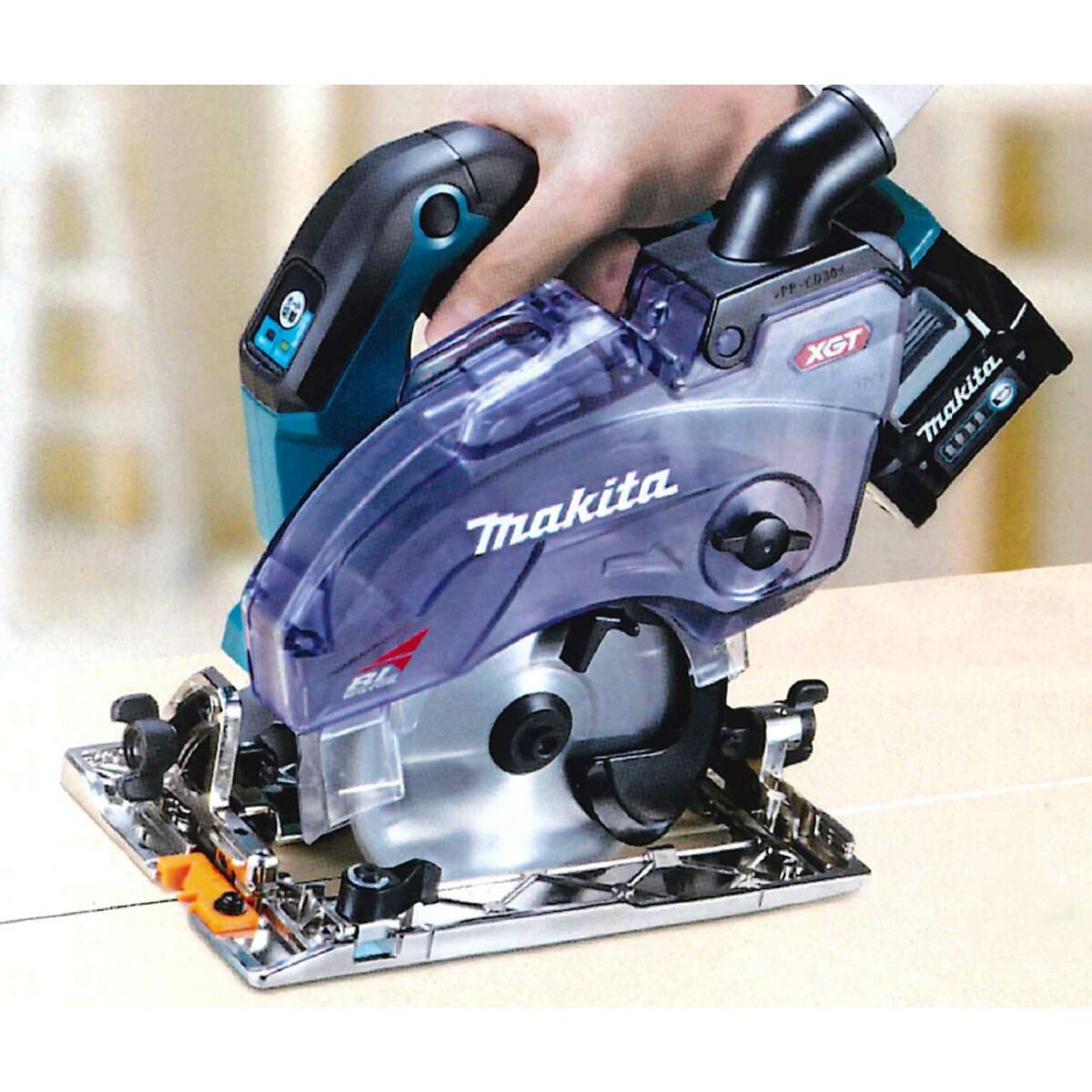マキタ(makita) KS004GZ 充電式防塵マルノコ 逆勝手仕様 40V 刃物径：125mm 本体のみ ダストボックス仕様 無線連動対応 AWS
