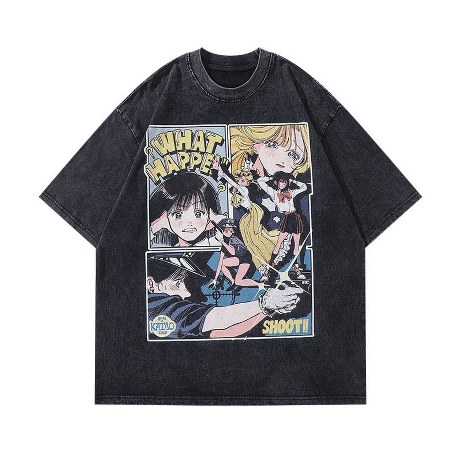 VINTAGE ストリート マンガプリント Tシャツ T1014【受注生産】