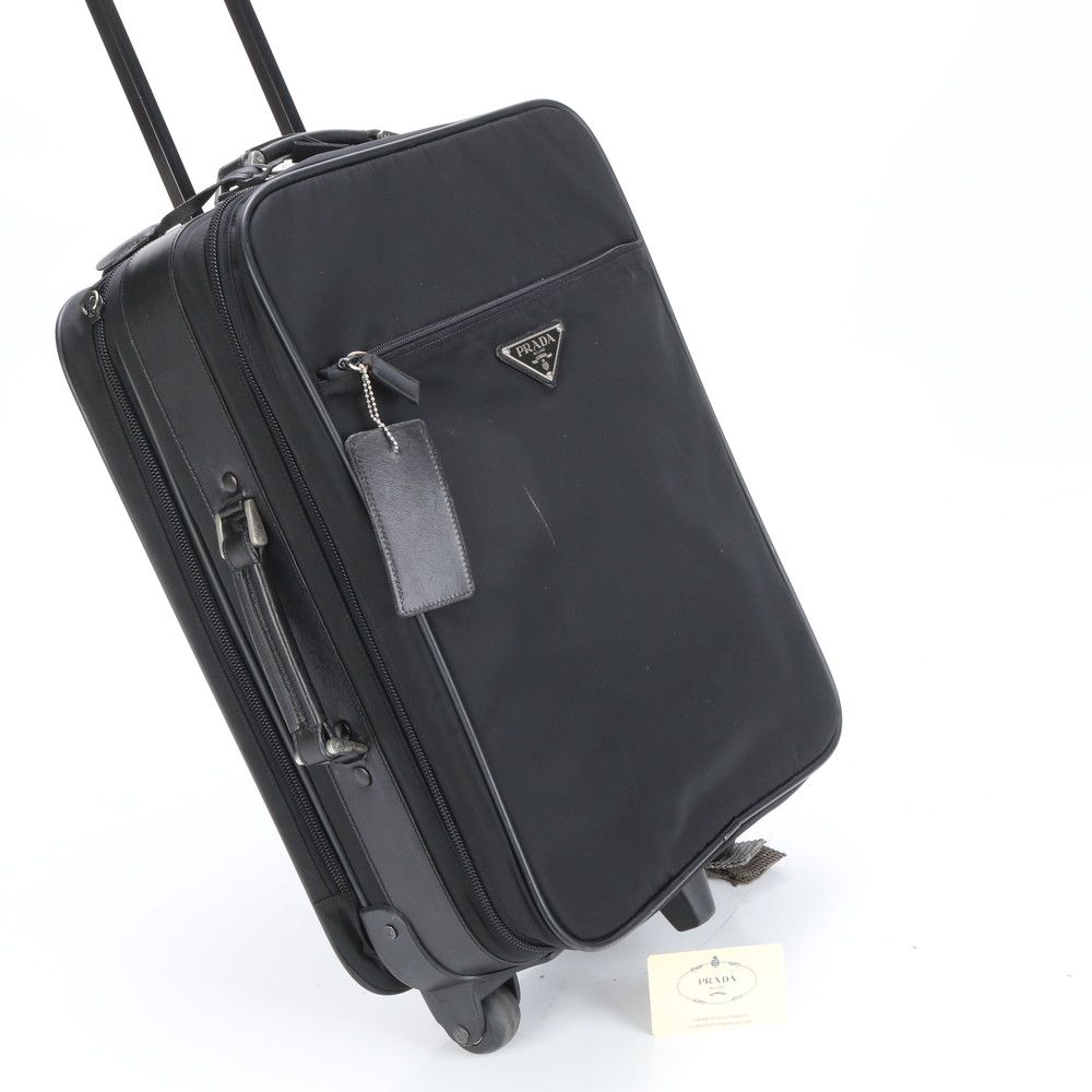 【正規品】プラダ PRADA ギャラカード キャリーケース V196 鍵付 黒 正規品】プラダ PRADA ギャラカード キャリーケース V196 鍵付 黒