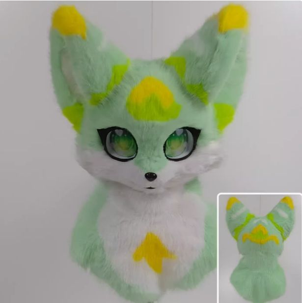 ファースーツ 着ぐるみセット 犬 黄色 ケモノ 全頭ヘッド ぬいぐるみ コスプレ ファースーツ 着ぐるみセット 犬 黄色 ケモノ 全頭ヘッド ぬいぐるみ