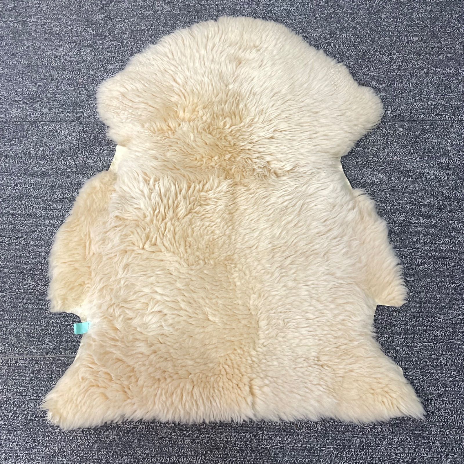 WOOLTAN ムートンラグ 約90×70(cm) 敷物 カーペット マット 毛皮 羊毛 
