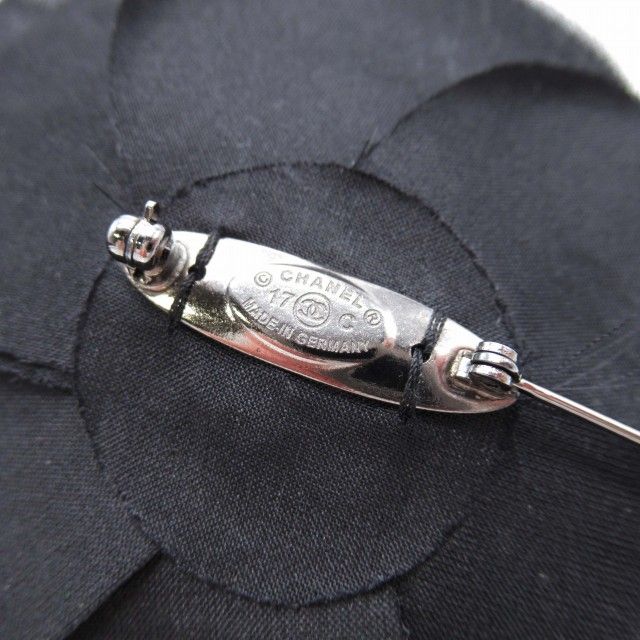 美品 17C シャネル CHANEL カメリア × ココマーク コサージュ シフォン