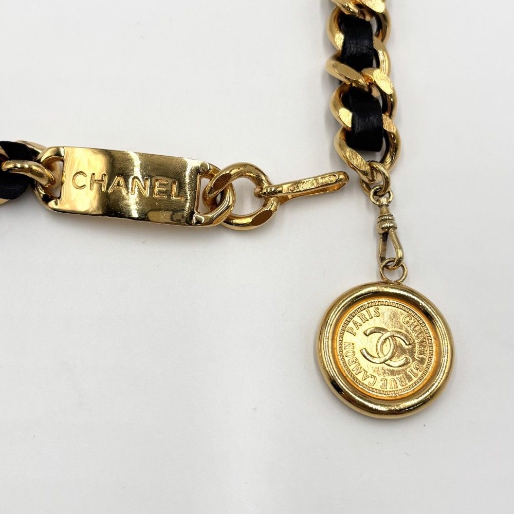 CHANEL #apzb シャネル ベルト チェーンベルト ゴールド 黒
