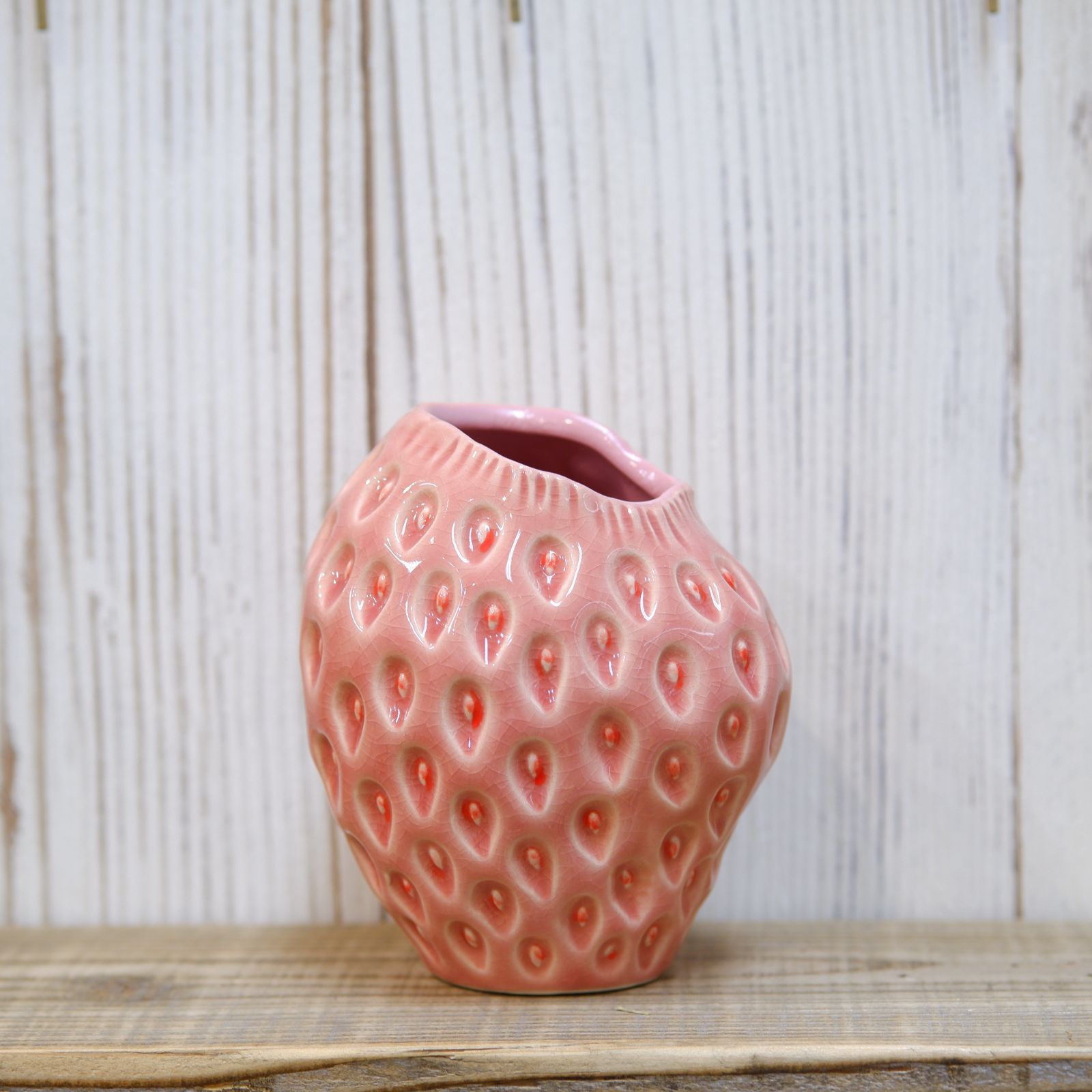 DESPOTSデスポッツ　ストロベリーベース　可愛いピンク DES POTS(デスポッツ) ストロベリーフラワーベース 【pink】S