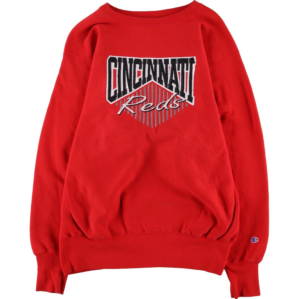 古着 90年代 チャンピオン Champion REVERSE WEAVE リバースウィーブ 刺繍タグ MLB CINCINNATI REDS シンシナティレッズ/eaa488231