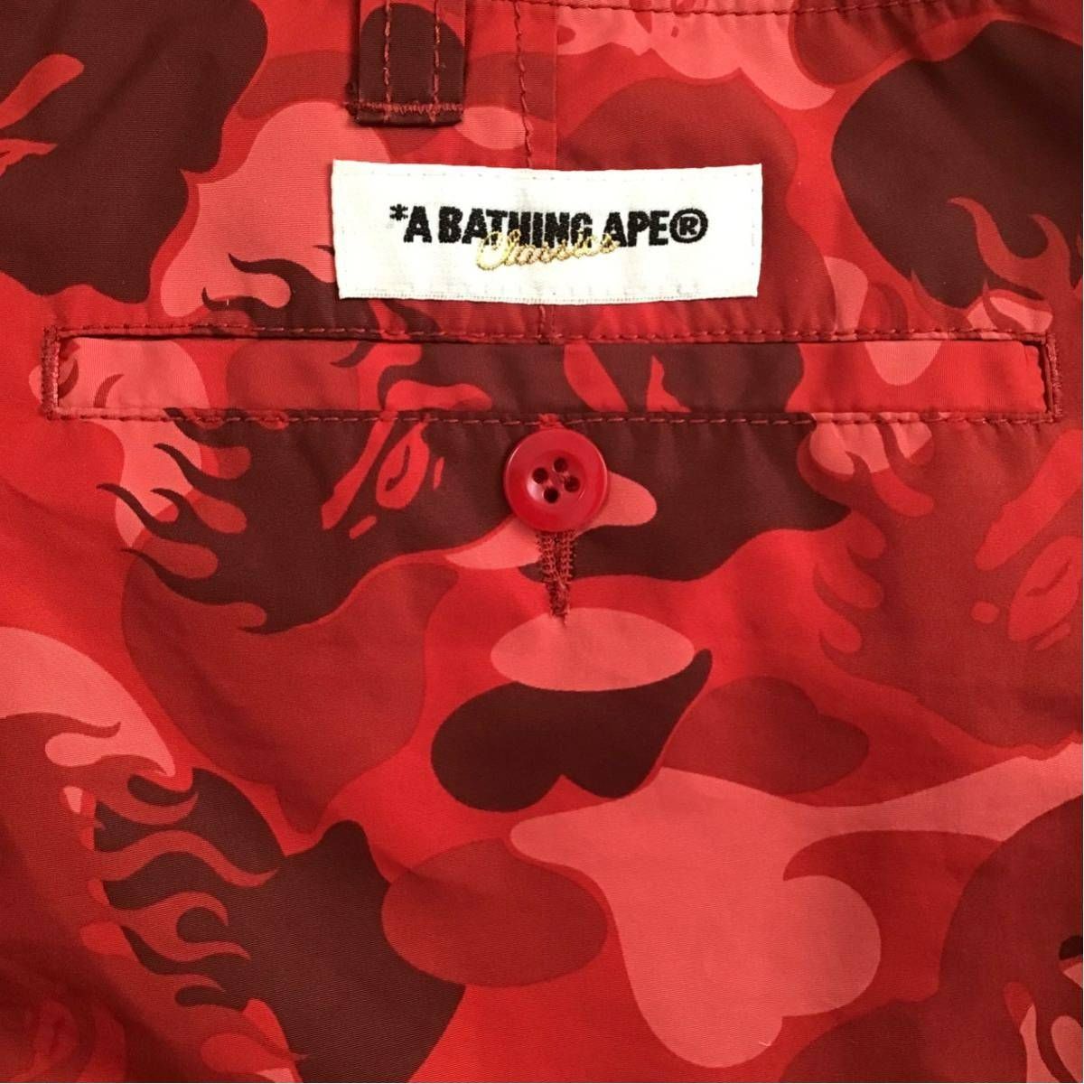 ☆激レア☆ Fire camo ナイロン ハーフパンツ Mサイズ a bathing ape