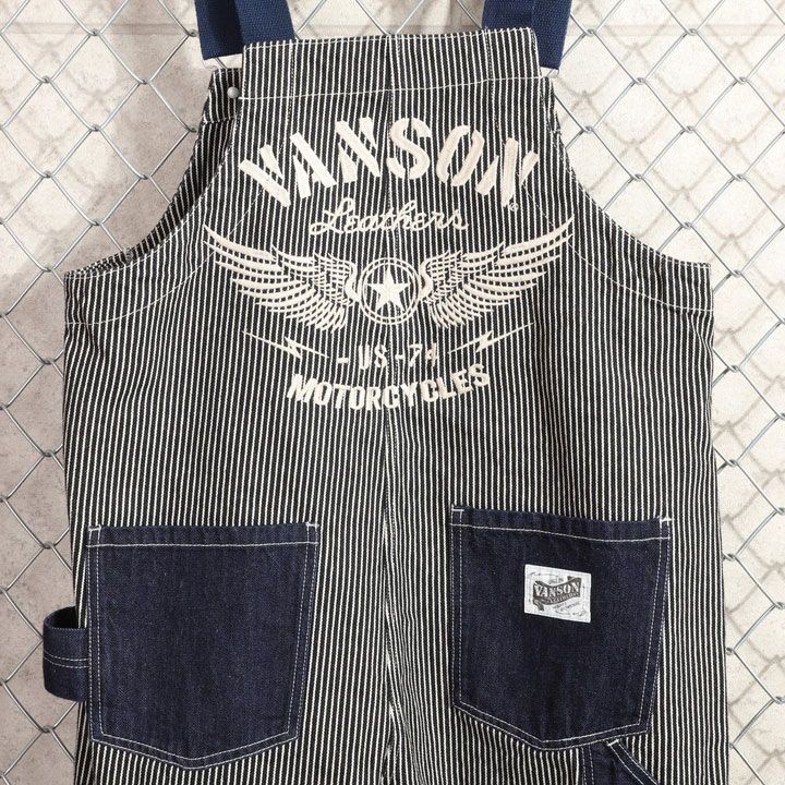 Vanson ダークブルー オーバーオール バンソンオーバーオール Vanson ダークブルー オーバーオール 楽天市場