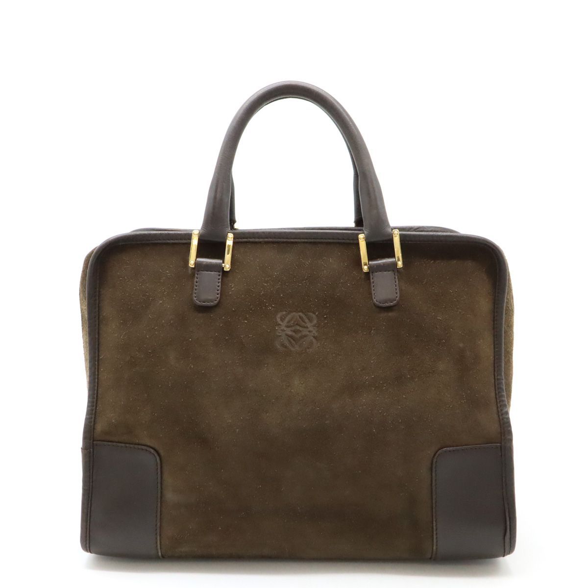 【LOEWE】トートバッグ　アナグラム　ゴールド金具　スエード　レザー. LOEWE】トートバッグ アナグラム ゴールド金具 スエード レザー. LOEWE