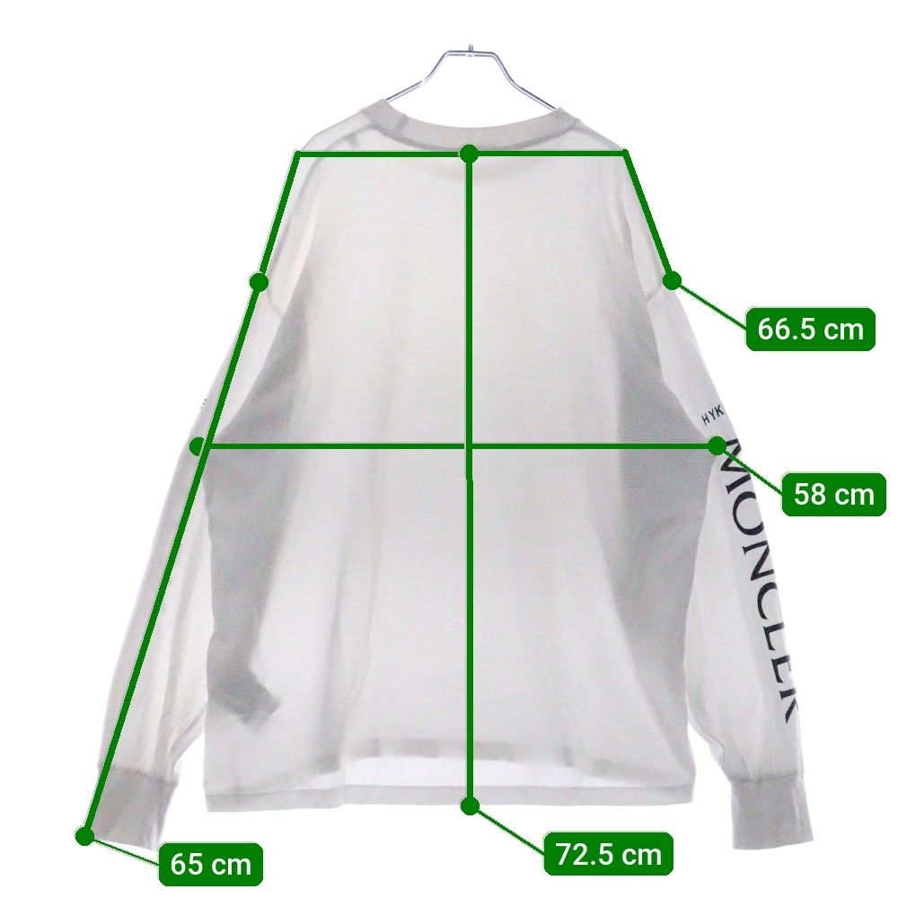 MONCLER モンクレールPEACEOFMINDエイジング加工ロゴロンTシャツ MONCLER モンクレールPEACEOFMINDエイジング加工ロゴロンTシャツ