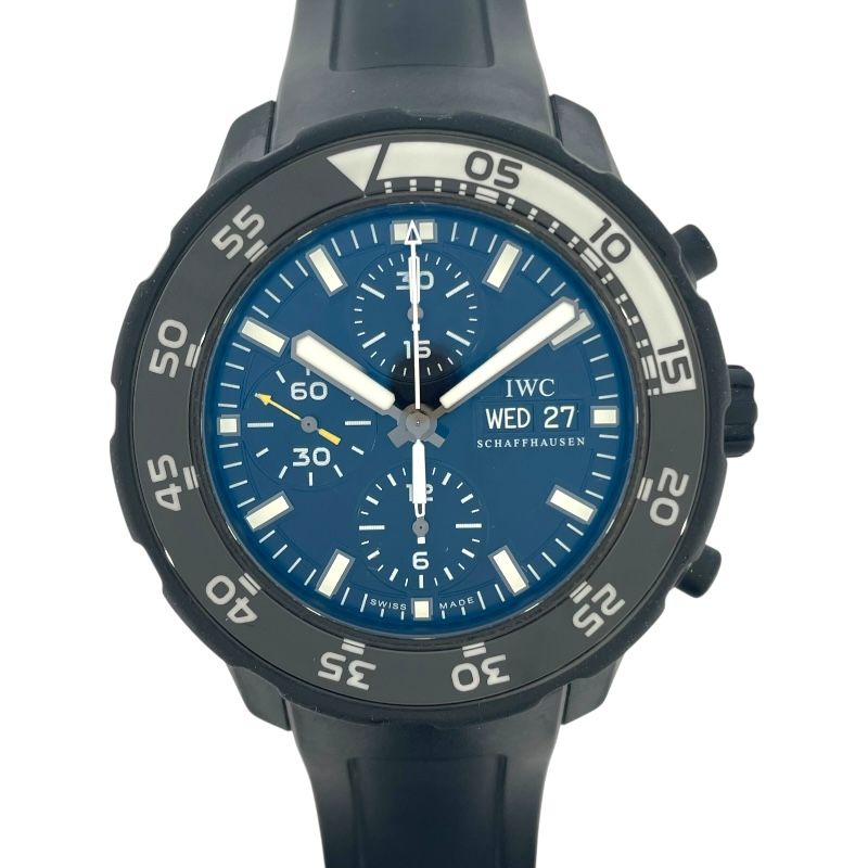インターナショナルウォッチカンパニー IWC アクアタイマー クロノグラス ガラパゴスアイランド IW376705 ブラック SS|マットブラックラバー加工 メンズ 腕時計