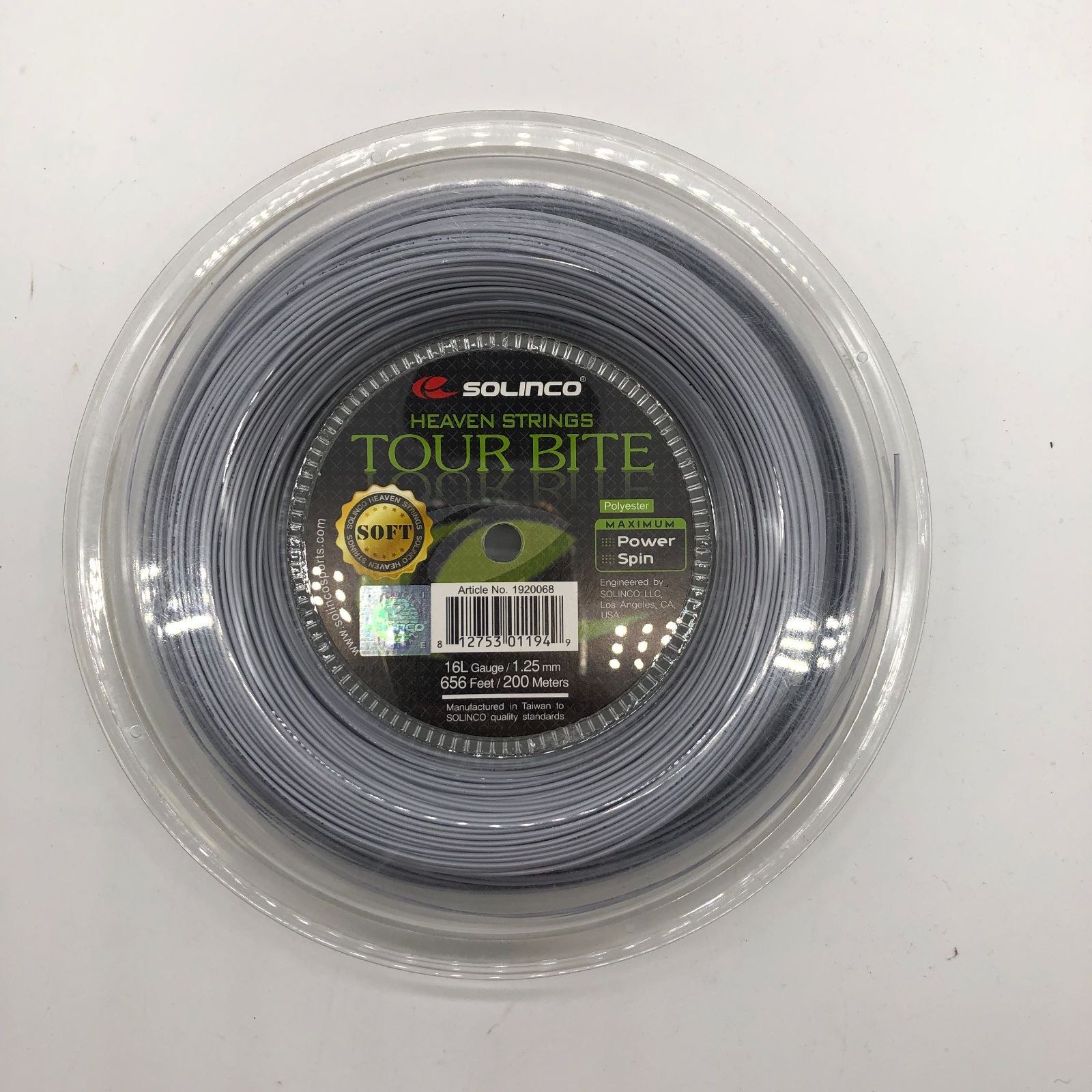 【中古ロール・10張り分】ソリンコ ツアーバイトソフト ゲージ:1.25mm/s52