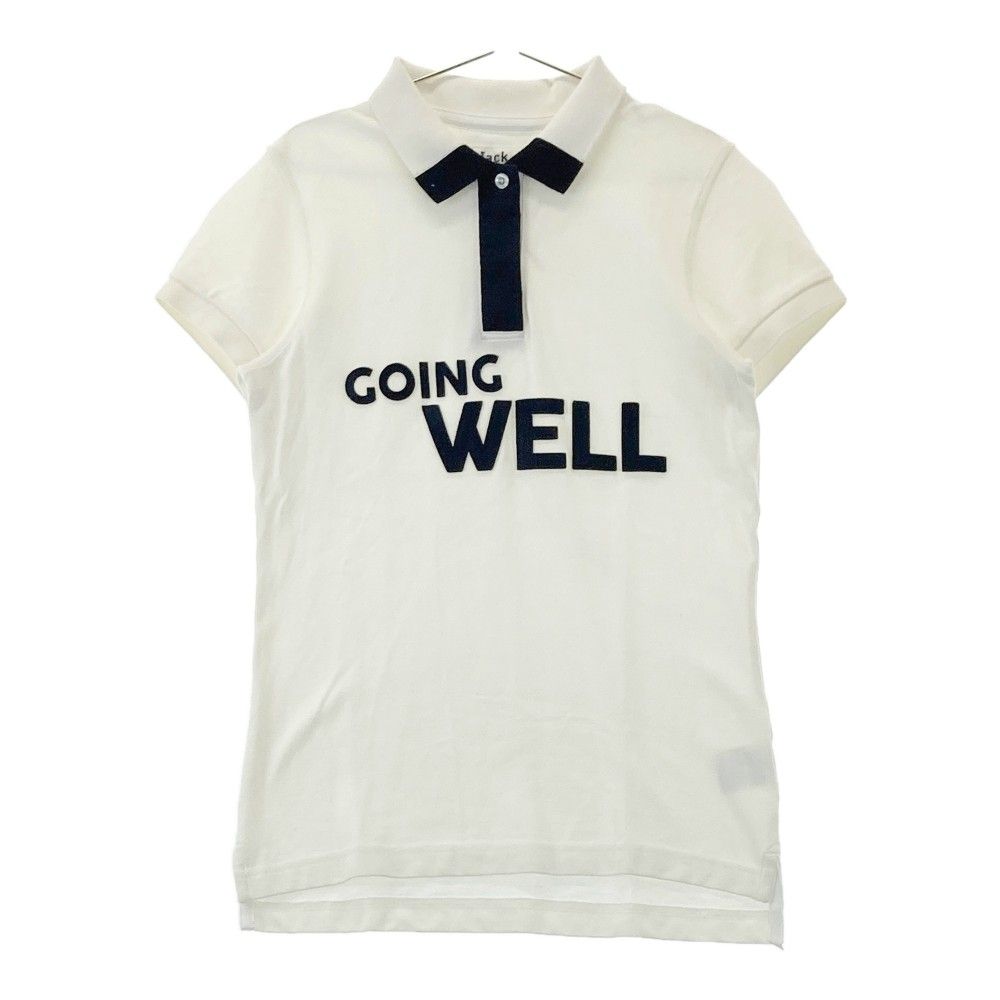 ☆新品タグ付☆レディース☆ポロシャツ☆Jack bunny!!☆サイズO サイズ：0 JACK BUNNY ジャックバニー 半袖ポロシャツ ホワイト系