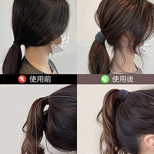 メッシュ-六色です slefancy ヘアゴム 跡がつかない髪ゴム おしゃれ 6