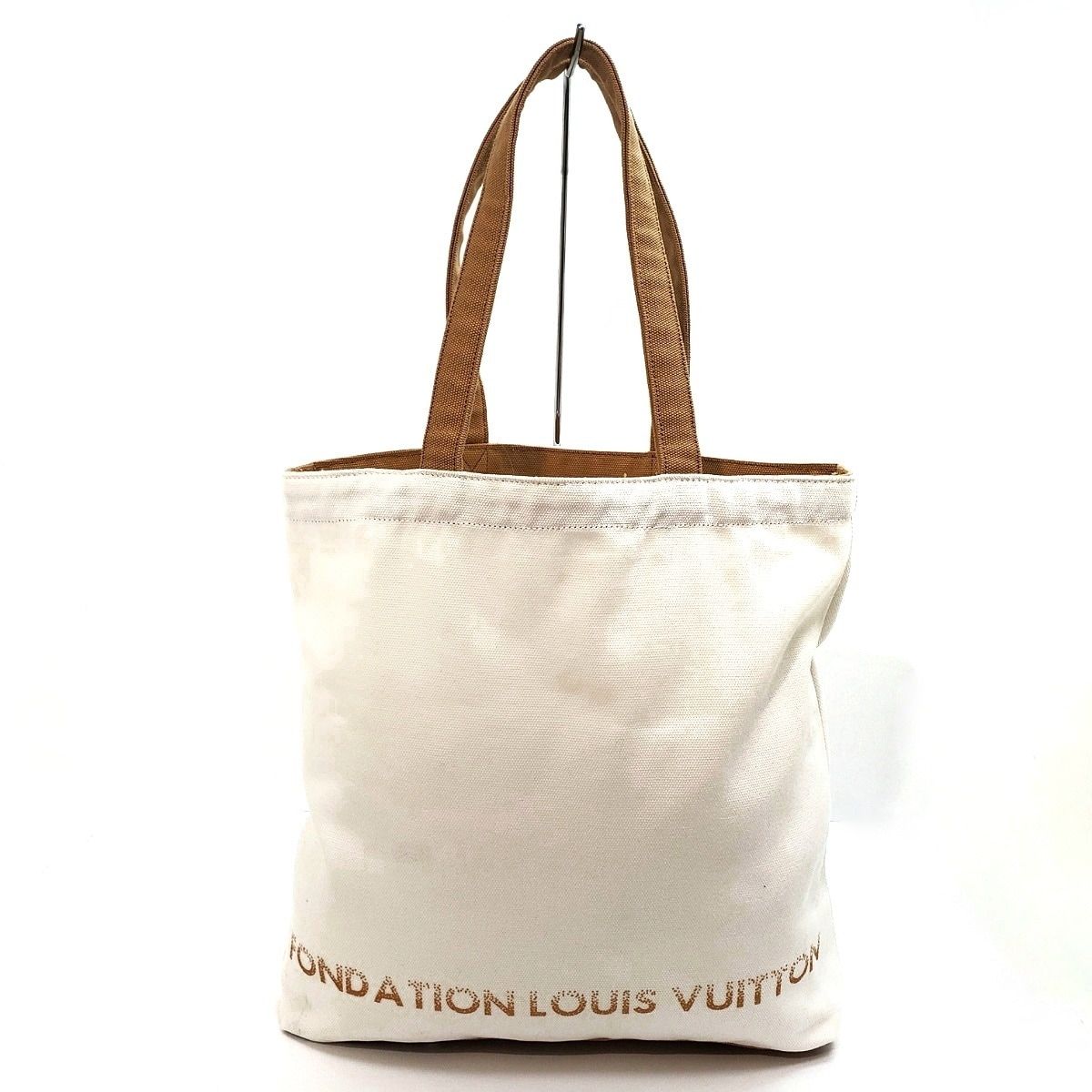 LOUIS VUITTON(ルイヴィトン) トートバッグ美品 - 白×ライトブラウン FONDATION LOUIS VUITTON/ルイヴィトン美術館限定  キャンバス - メルカリ