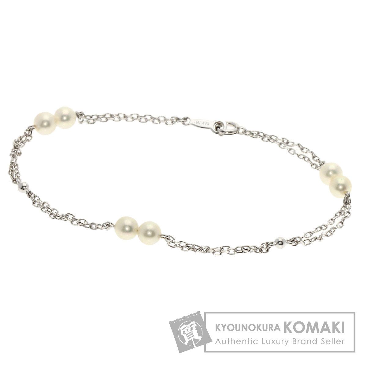 MIKIMOTO ミキモト パール 真珠 ブレスレット K18WG レディース - メルカリ