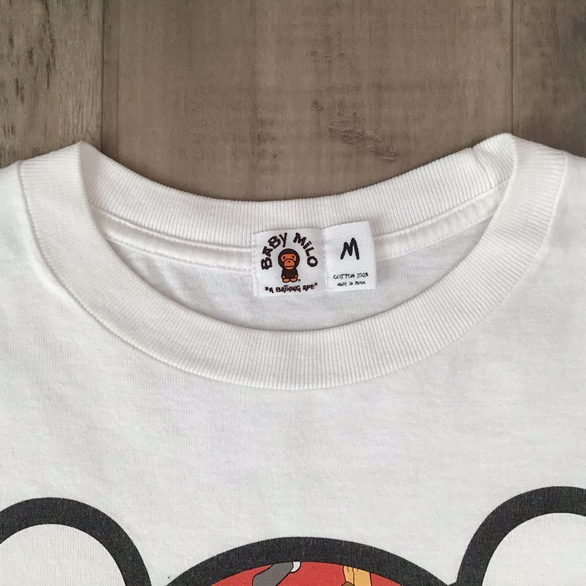 Bape kaws Tシャツ カウズ マイロ アベイシングエイプ水色総柄 日本製 Bape kaws Tシャツ カウズ マイロ アベイシングエイプ水色総柄