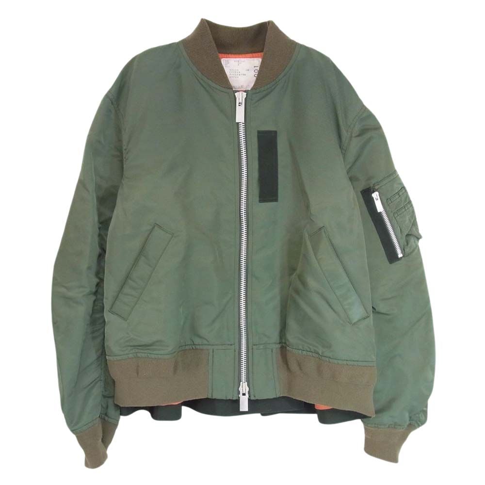 Sacai サカイ 20SS SCW-001 CLASSIC MA-1 Nylon Twill Blouson クラシック ブルゾン ボンバー  フライトジャケット カーキ系 2【中古】 - メルカリ