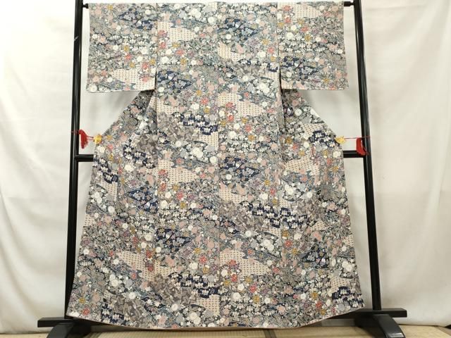 縮緬 辻ヶ花 素敵なデザイン 小紋 着物 正絹 T-6180 縮緬 辻ヶ花 素敵なデザイン 小紋 着物 正絹 T-6180 - メルカリ