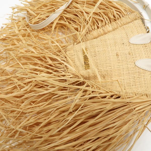 JACQUEMUS フリンジ ミニバッグ 2WAY ラフィア ストロー 藁編み 美品 