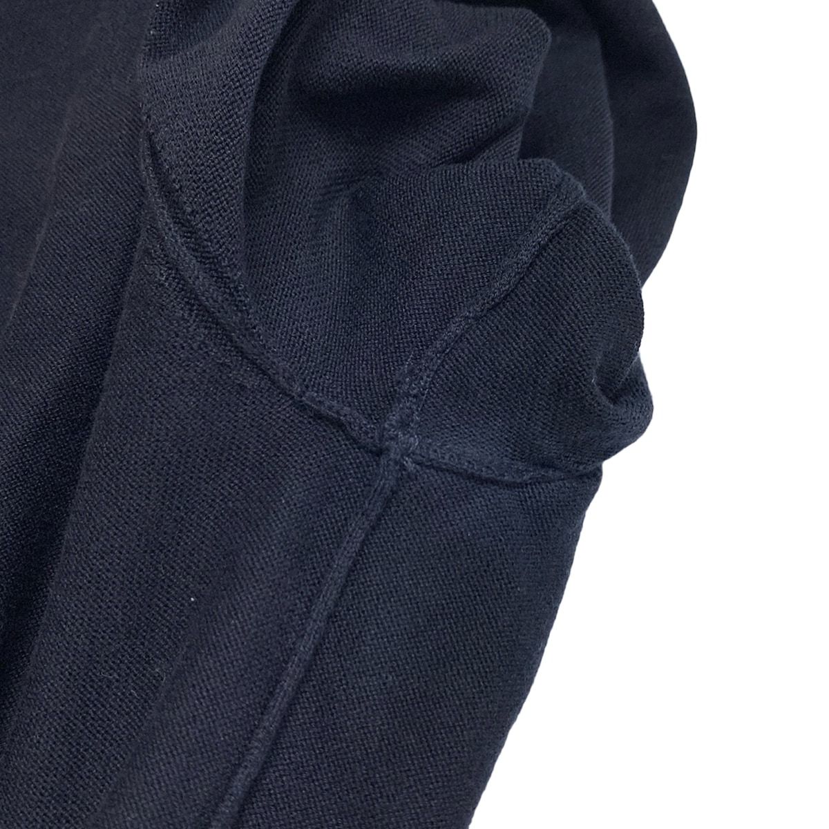 LANVIN - LANVIN(ランバン) カーディガン サイズM レディース美品  - ダークグレー×黒 長袖 LANVIN en Bleu(ランバンオンブルー) カーディガン サイズ38 M