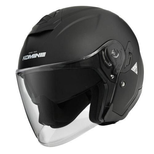 5営業日で発送 コミネ Komine HK-172 FL Compositte FRP Jet Helmet 品番 01-172 Matt Black サイズ L