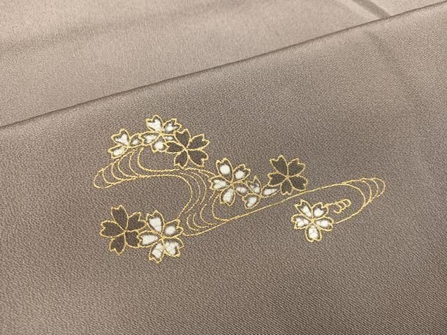 平和屋着物○上質な小紋 桜楓文 金彩 正絹 逸品 未使用 AAAZ2379ph