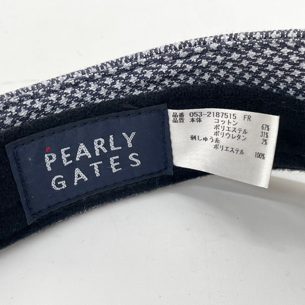 PEARLY GATES - 〇〇PEARLY GATES パーリーゲイツ サンバイザー総柄 スマイル 053-2187515 ネイビー PEARLY GATES - 〇〇PEARLY GATES パーリーゲイツ サンバイザー