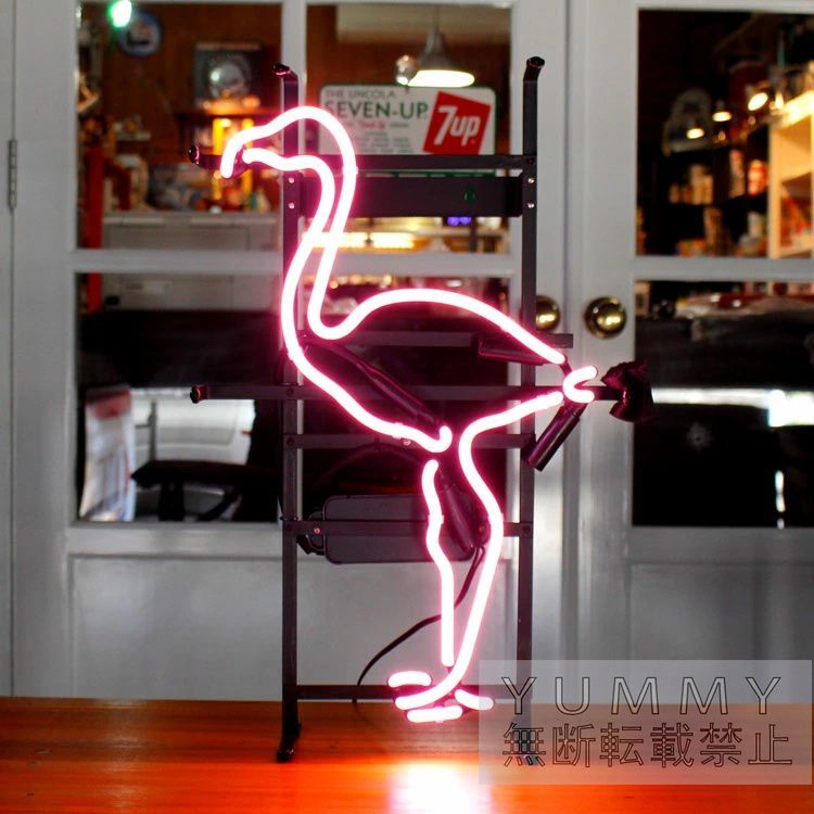 看板 店舗用アメリカン ネオンサイン ( 縦55×横34cm ) PINK FLAMINGO フラミンゴ ネオン看板 アメリカン バー ネオン管  西海岸風 インテリア アメリカン雑貨 - メルカリ