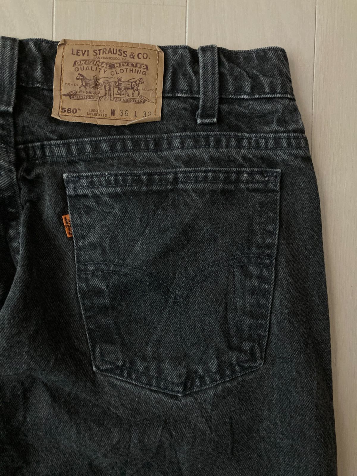 4 【Levi's 560 BLACK】W36 L32 USA ワイドバギー - メルカリ