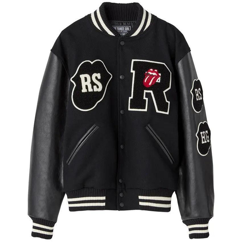 THE ROLLING STONES x HYSTERIC GLAMOUR｜ヒステリックグラマー ローリングストーンズ  LOVES 1975 US TOUR刺繍 スタジャン