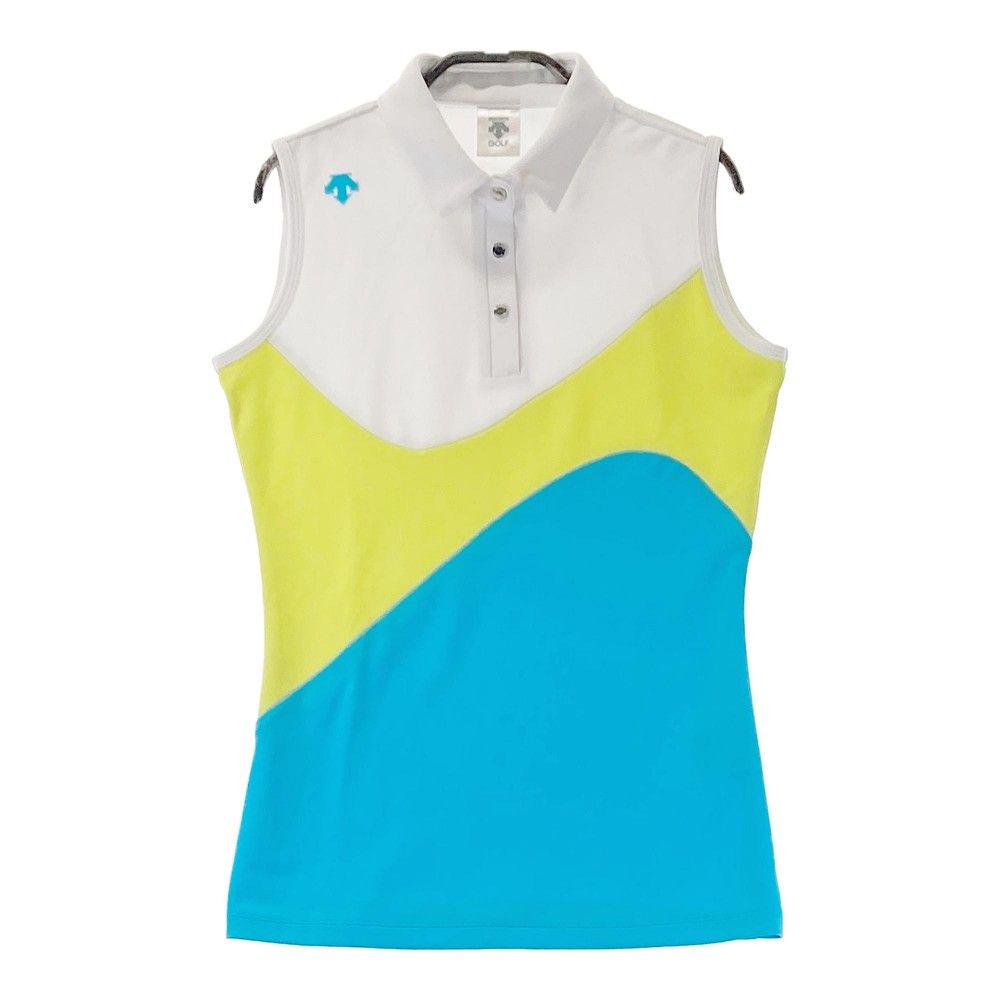 サイズ：S DESCENTE GOLF デサントゴルフ ノースリーブポロシャツ
