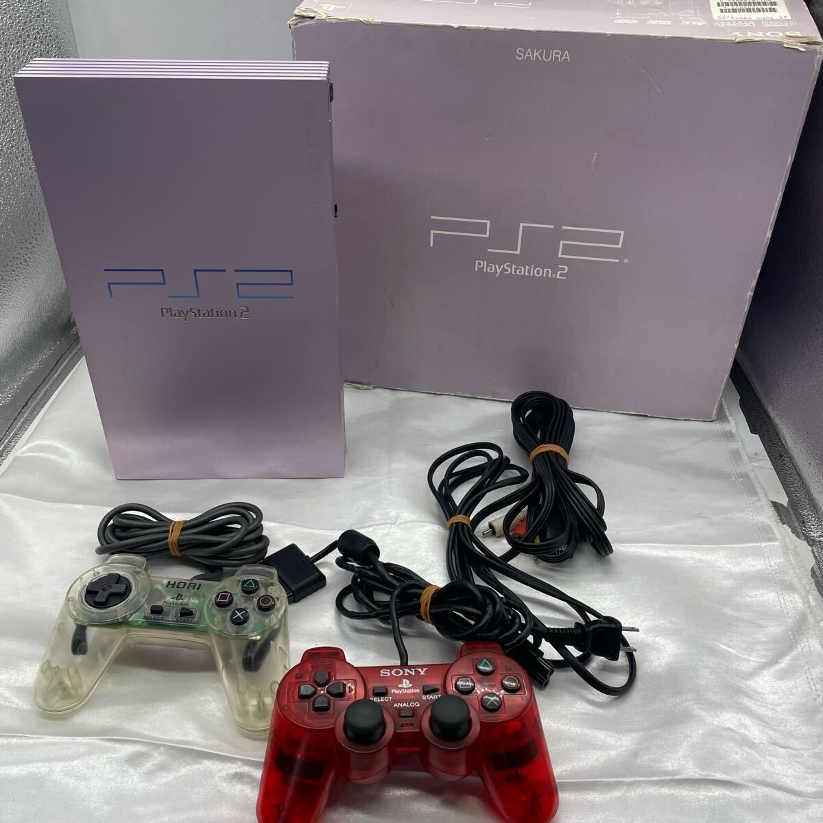 PS2 SCPH-39000 PlayStation2 本体 SAKURA 限定 PS2 Sakura Pink SCPH 39000 SA Box Console Controller Playstation 2