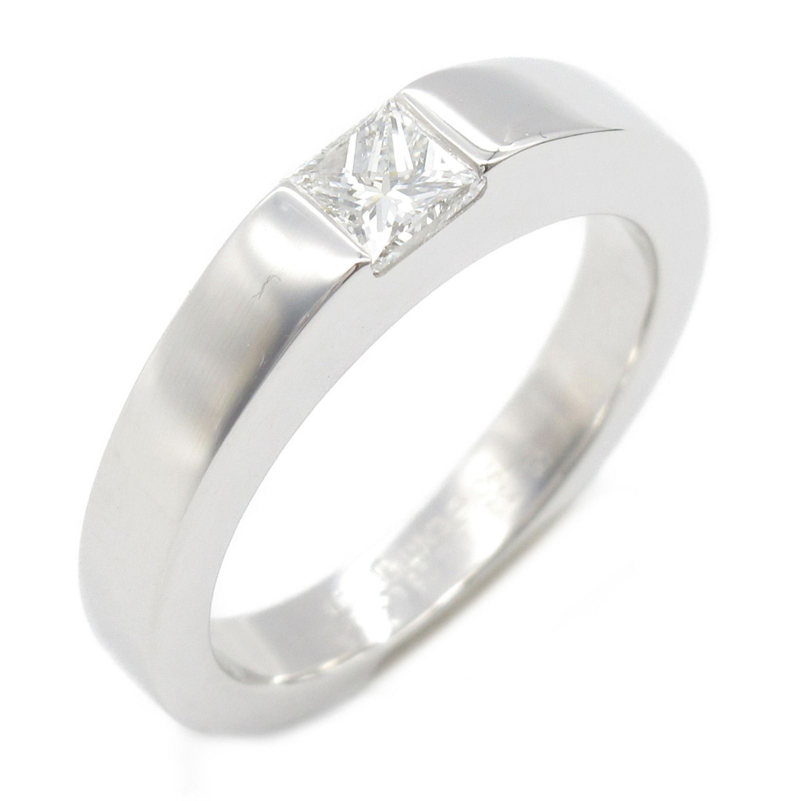 カルティエ CARTIER リング 指輪 タンクリング 1PD K18WG ホワイトゴールド ダイヤモンド タンクリング 1PD レディース Used A