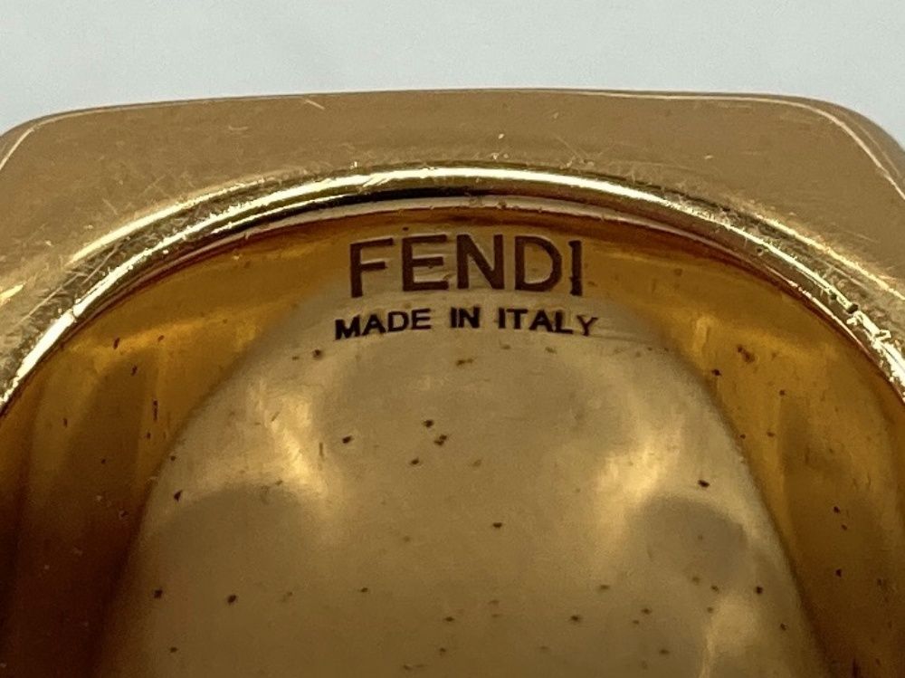 フェンディ fendi ロゴ シグネットリング  ゴールド サイズM 楽天市場】【中古】FENDI｜フェンディ シグネットリング 指輪