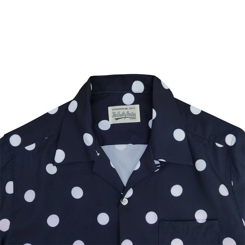 新品 WACKO MARIA DOTS OPEN COLLAR SHIRT ハワイアンシャツ 長袖シャツ 2色:Black/Greyu112  R3344 - メルカリ