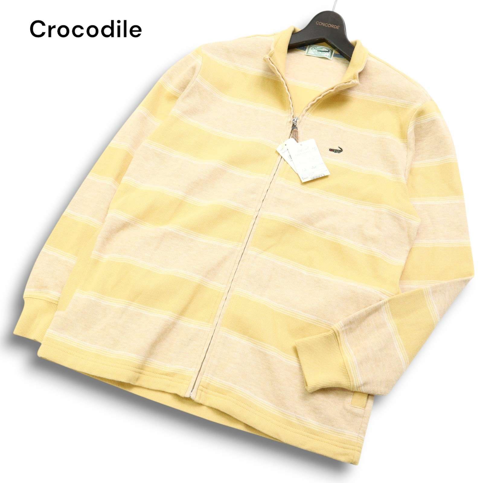 新品 未使用】 Crocodile クロコダイル ワニ刺繍☆ コットン ニット 