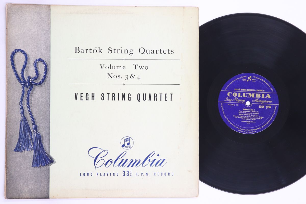 英LP ヴェーグ四重奏団 バルトーク 弦楽四重奏曲 第2巻 第2番 / 第4番 33CX1267 COLUMBIA /00260 英LP ヴェーグ四重奏団 バルトーク 弦楽四重奏曲 第2巻 第2番