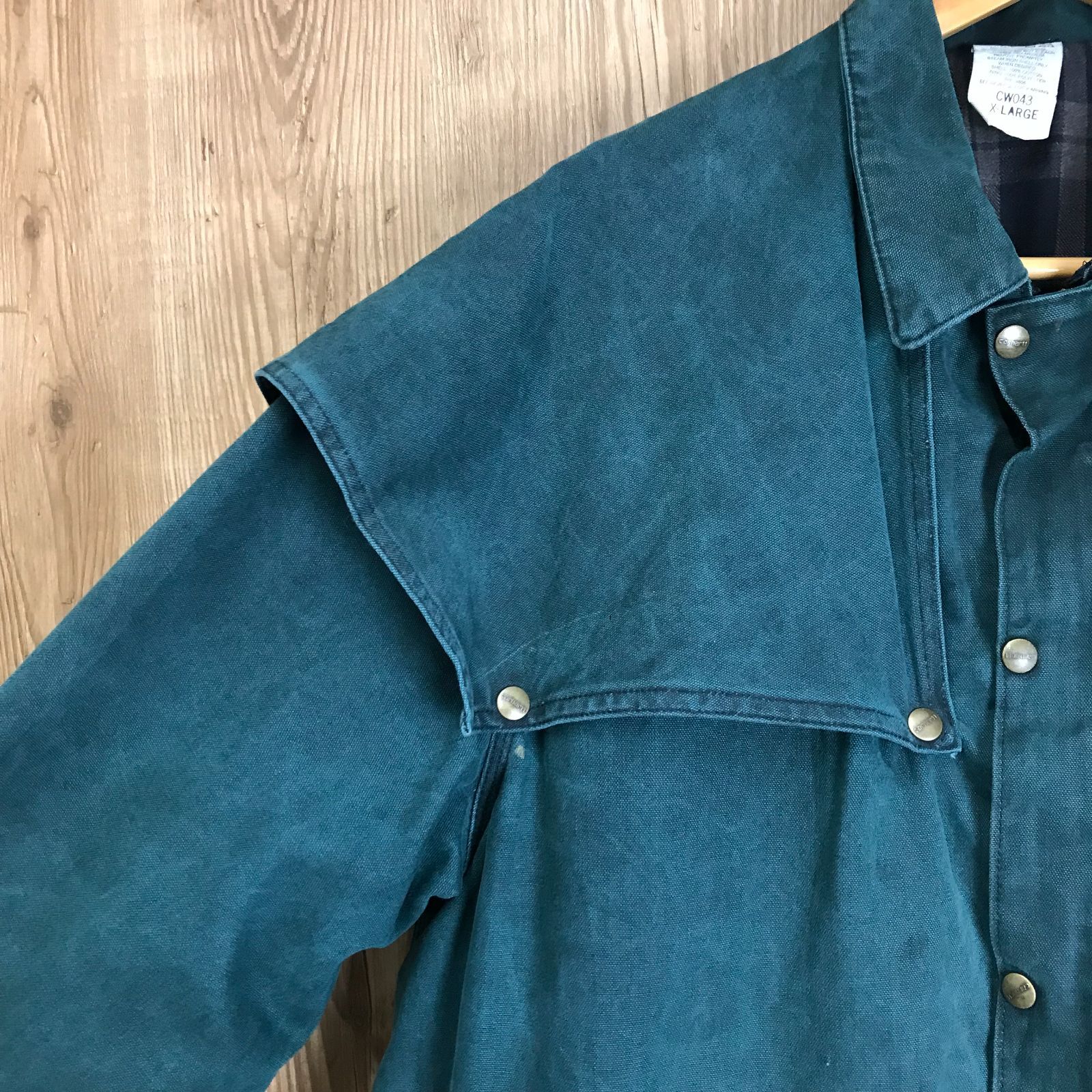 廃盤 レア 80???90s VINTAGE USA製 Carhartt ダックジャケット 緑色